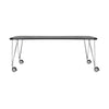 Kartell Max Desk s koly 190x90 cm, břidlice/chrom