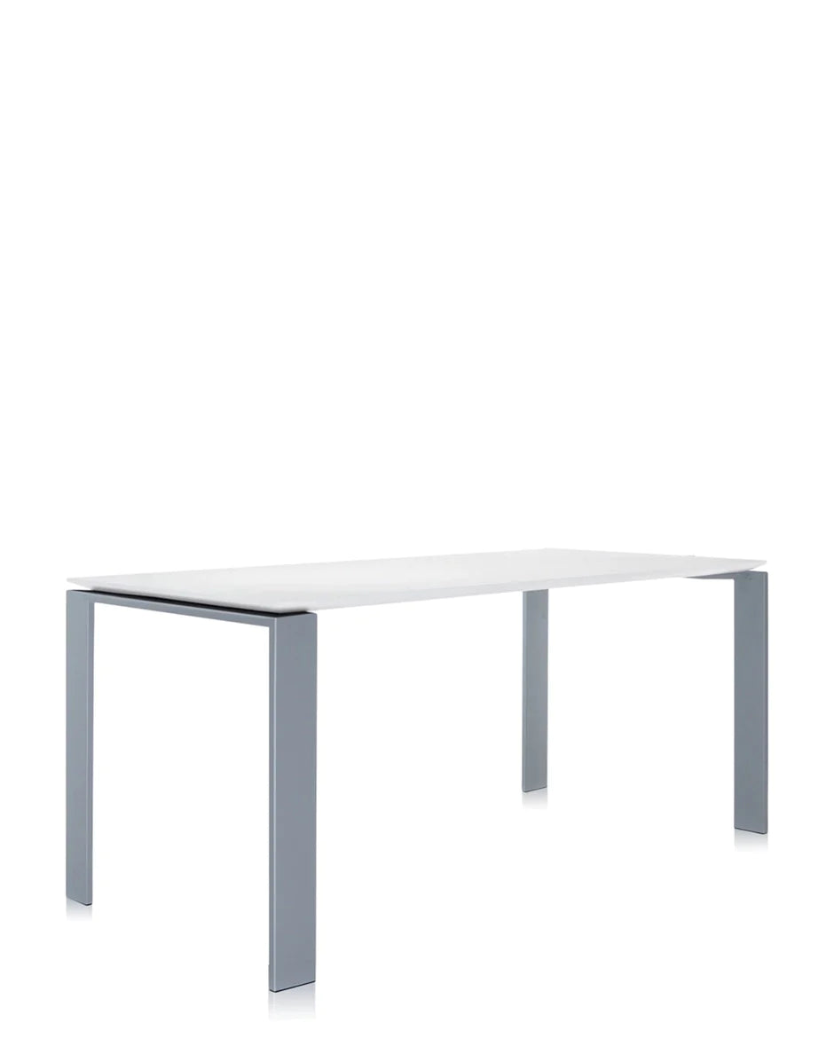 Kartell Four Desk 158x79 cm, hliník/bílá