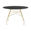 Kartell Glossy Table Round Marble, Gold/Black