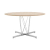 Kartell Viscount of Wood Table Round, popel/chrom