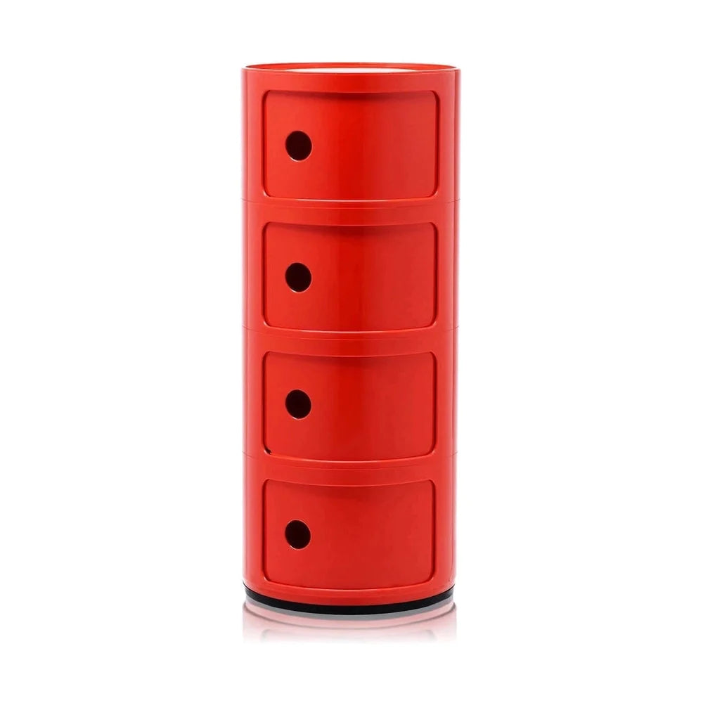 Kartell Componibili Classic Container 4 Elements, Red