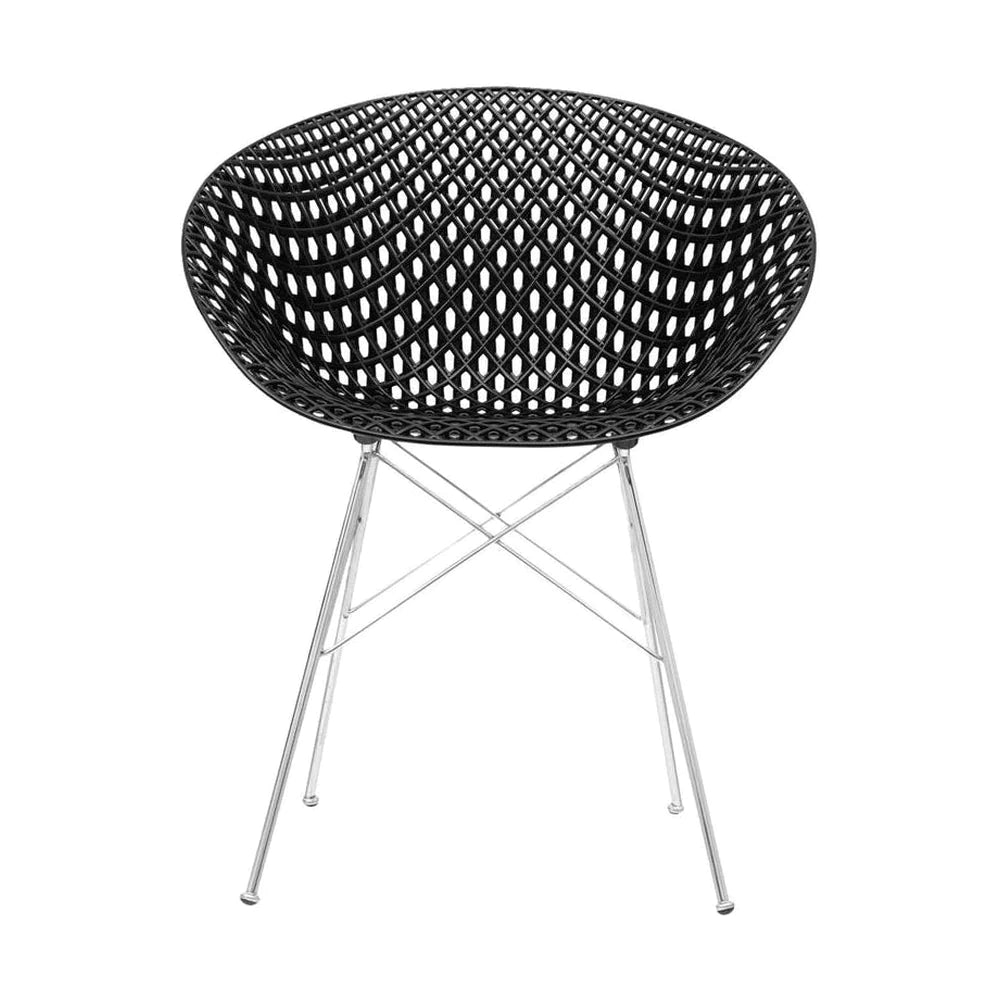 Kartell Smatrik Chair, Black/Chrome