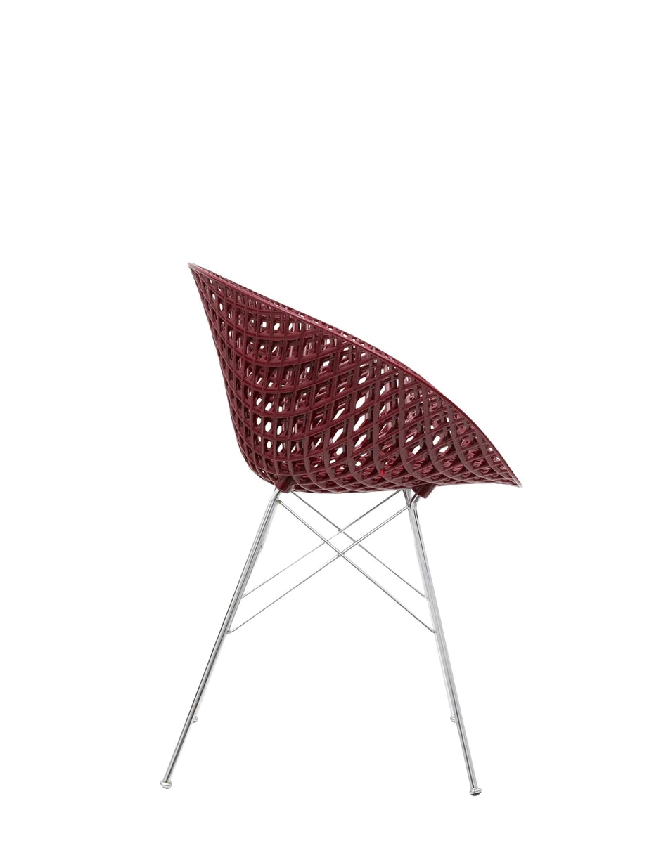 Kartell Smatrik Chair, Plum/Chrome