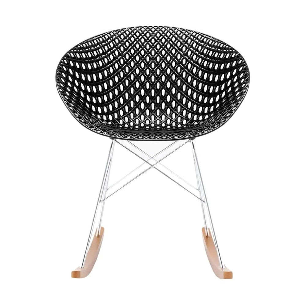 Kartell Smatrik Rocking Chair, Black/Chrome