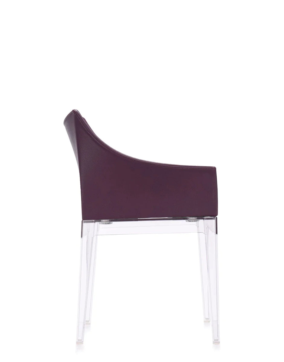 Kartell Madame Ecopelle křeslo, Crystal/Bordeaux