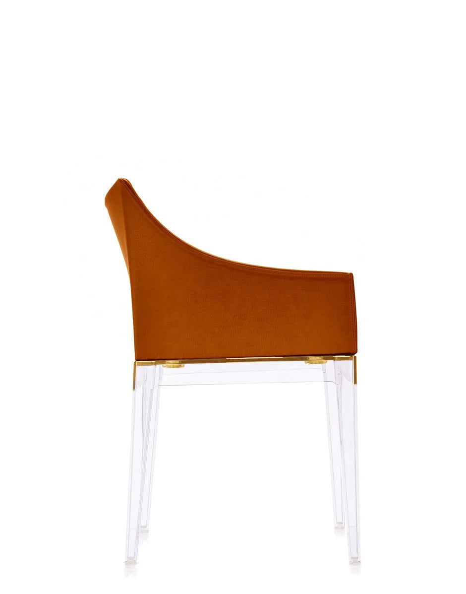 Kartell Madame Ecopelle křeslo, krystal/tabák