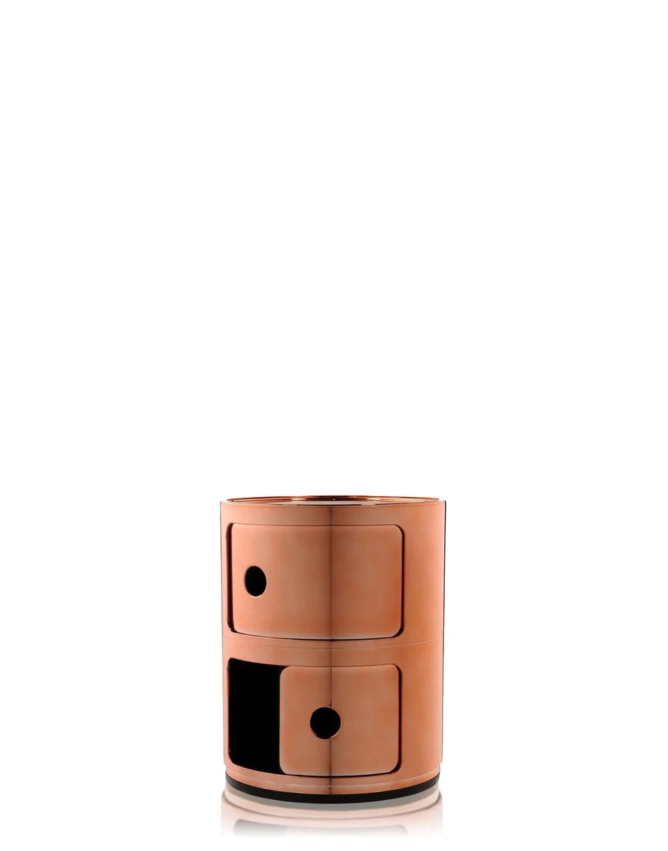 Kartell Componibili Metal Container 2 Elements, Coppery