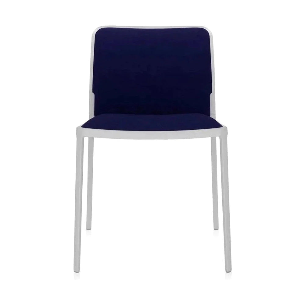 Měkká židle Kartell Audrey, bílá/modrá