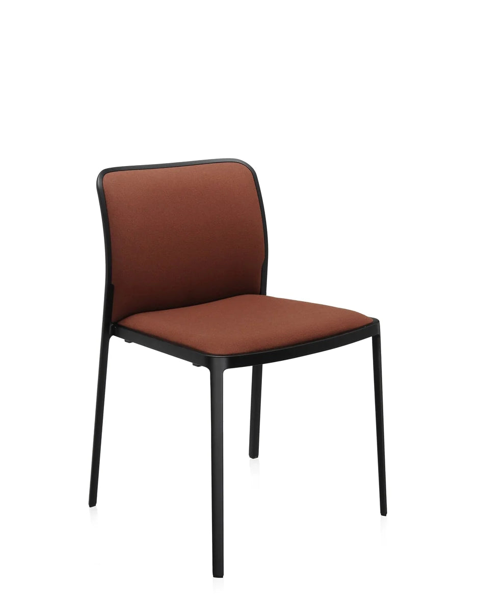 Měkká židle Kartell Audrey, černá/cihlová červená