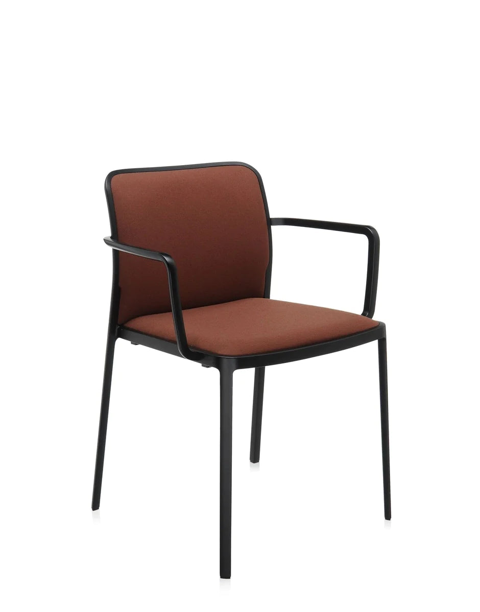 Kartell Audrey Soft Armchair, Black/Brick Red