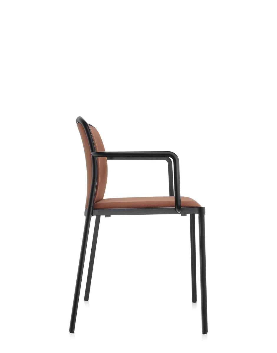 Kartell Audrey Soft Armchair, Black/Brick Red