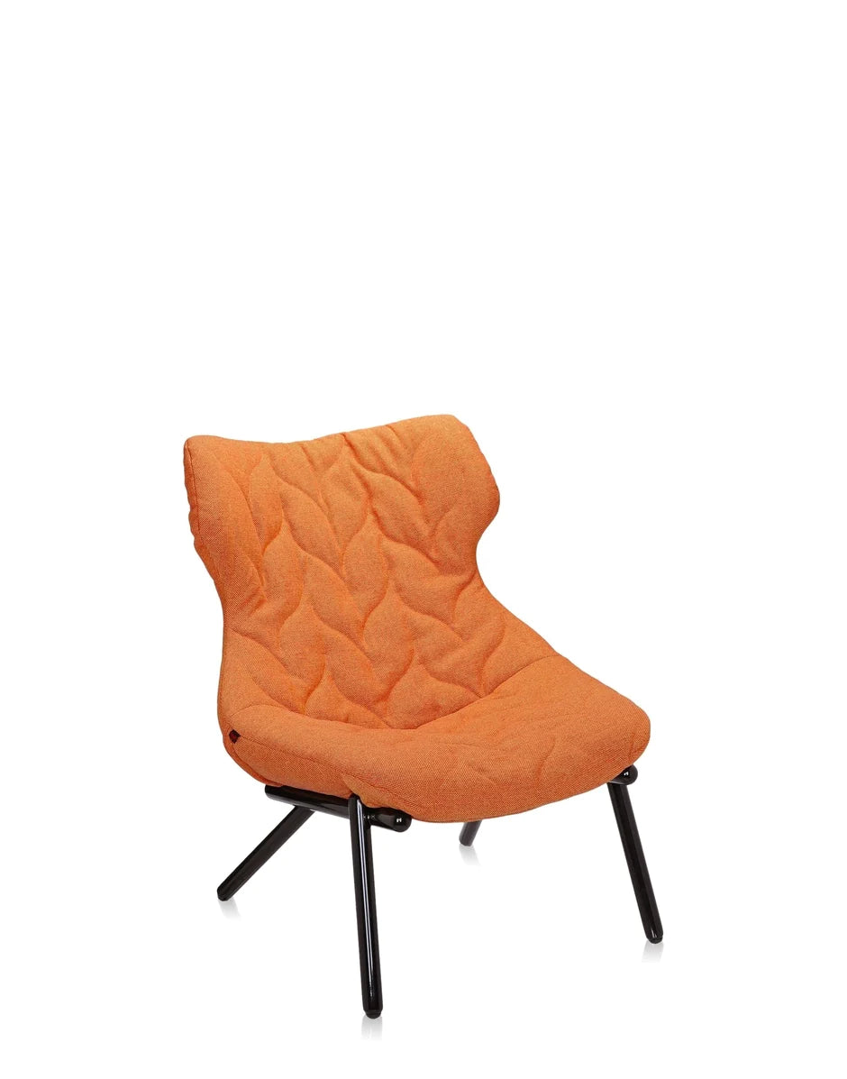 Kartell Foliage Armchair Trevira, Black/Orange