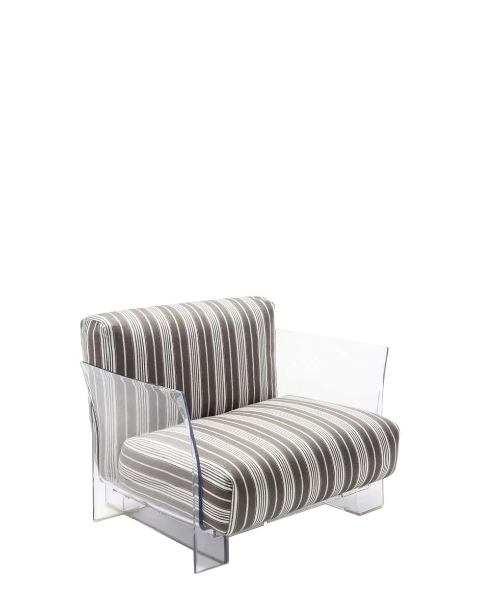 Kartell Pop Outdoor křeslo pruhy, taupe