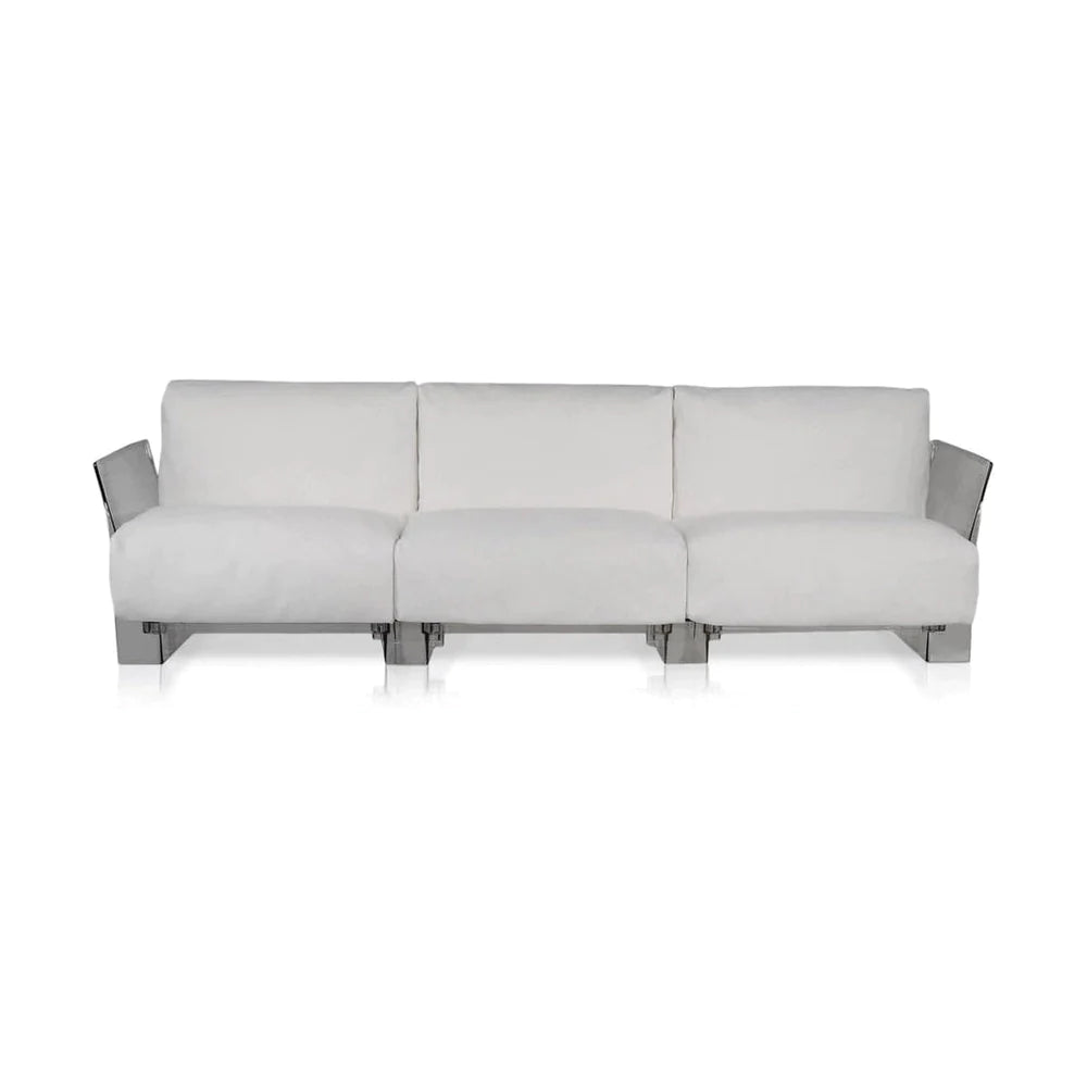 Kartell Pop Outdoor 3 Seater Sofa Sunbrella, White