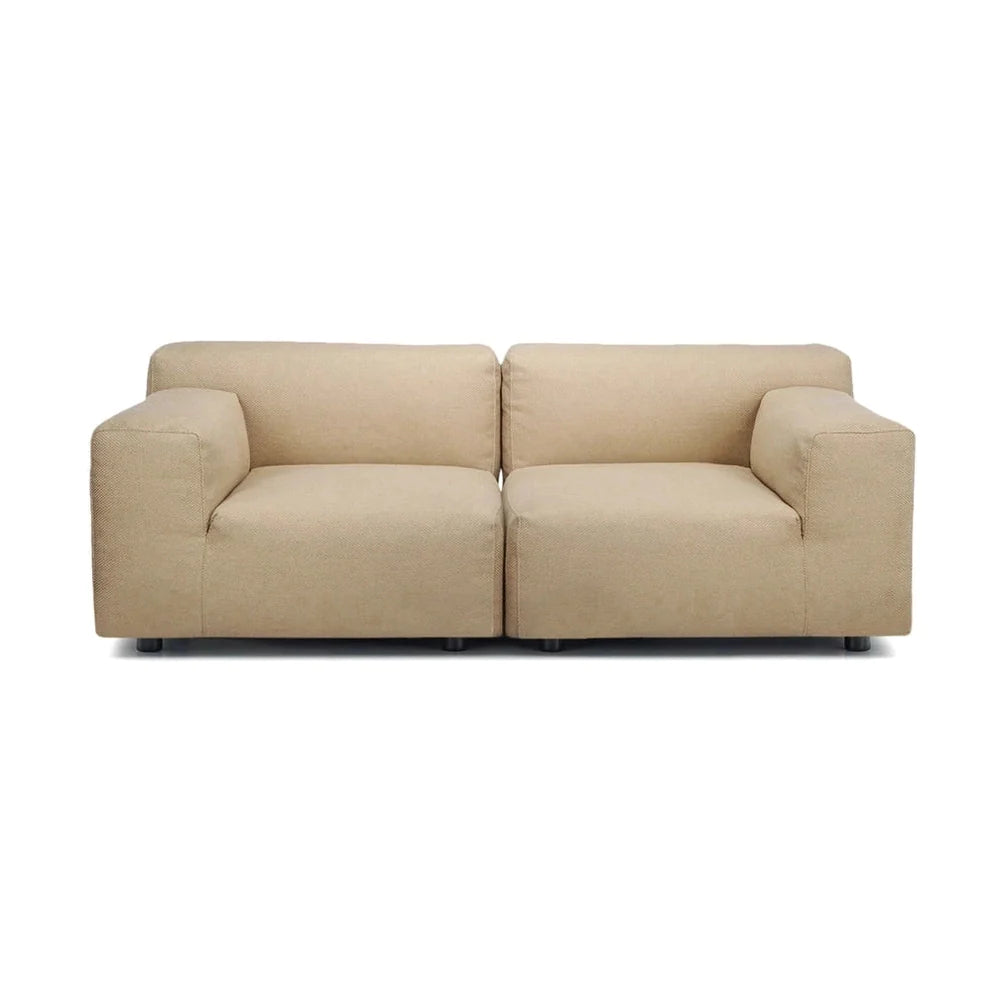 Kartell Plastics Duo 2 Seater Sofa DX Cotton, Taupe