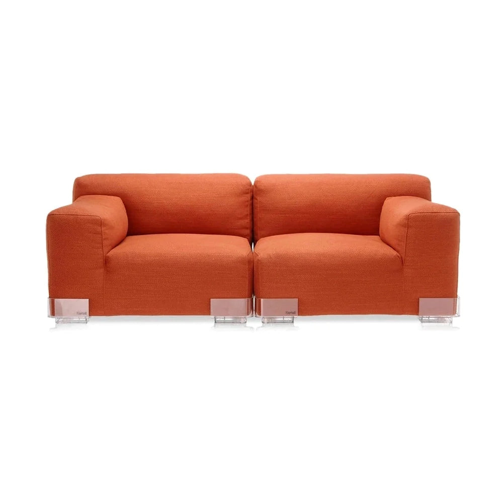 Kartell Plastics Duo 2 Seater Sofa DX Cotton, Orange