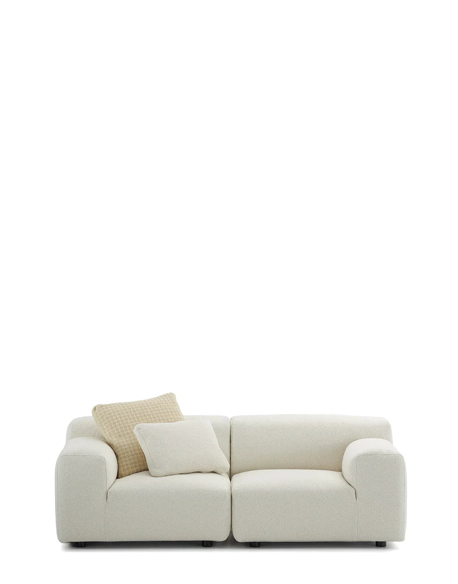 Kartell Plastics Duo 2 Seater Sofa SX Orsetto, bílá, bílá