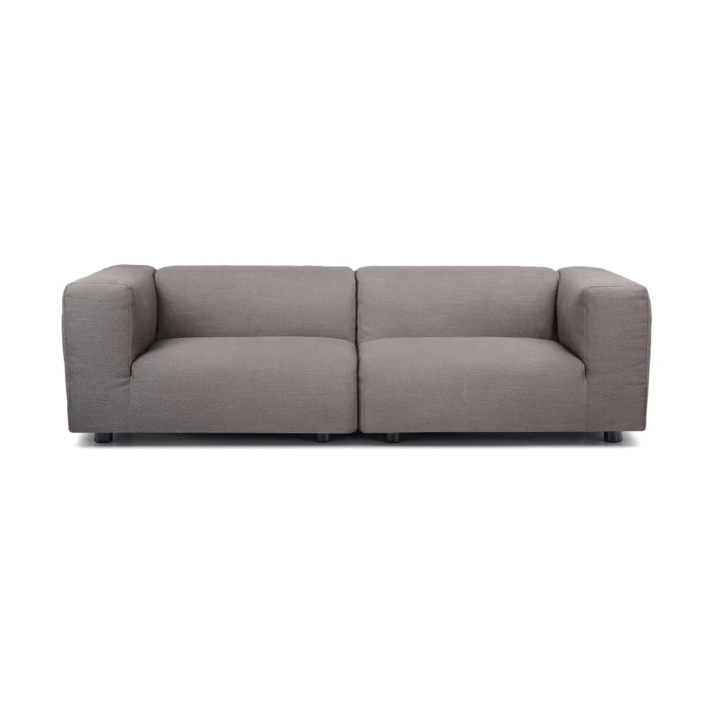 Kartell Plastics Duo 2 Seater Sofa SX XL Cotton, šedá