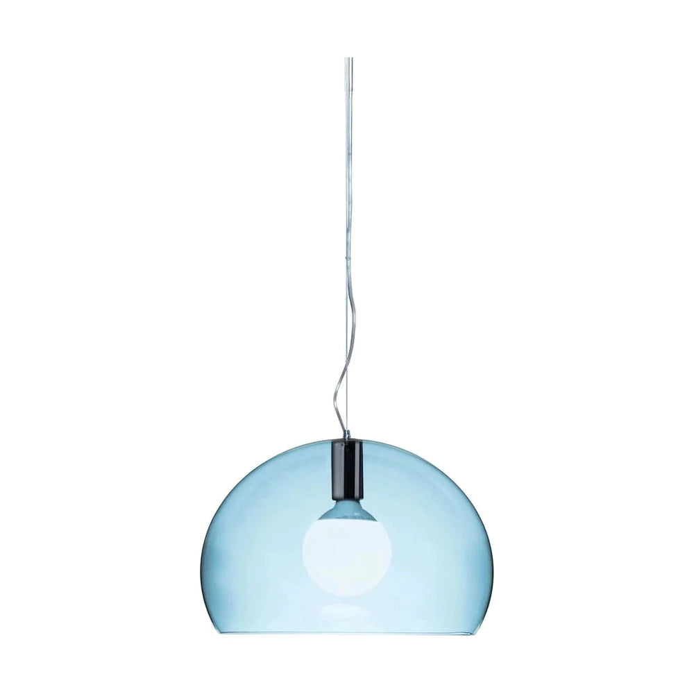 Kartell FL/Y Suspension Lamp malá, průhledná/modrá