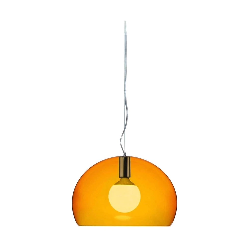 Kartell FL/Y Suspension Lamp malá, průhledná/oranžová