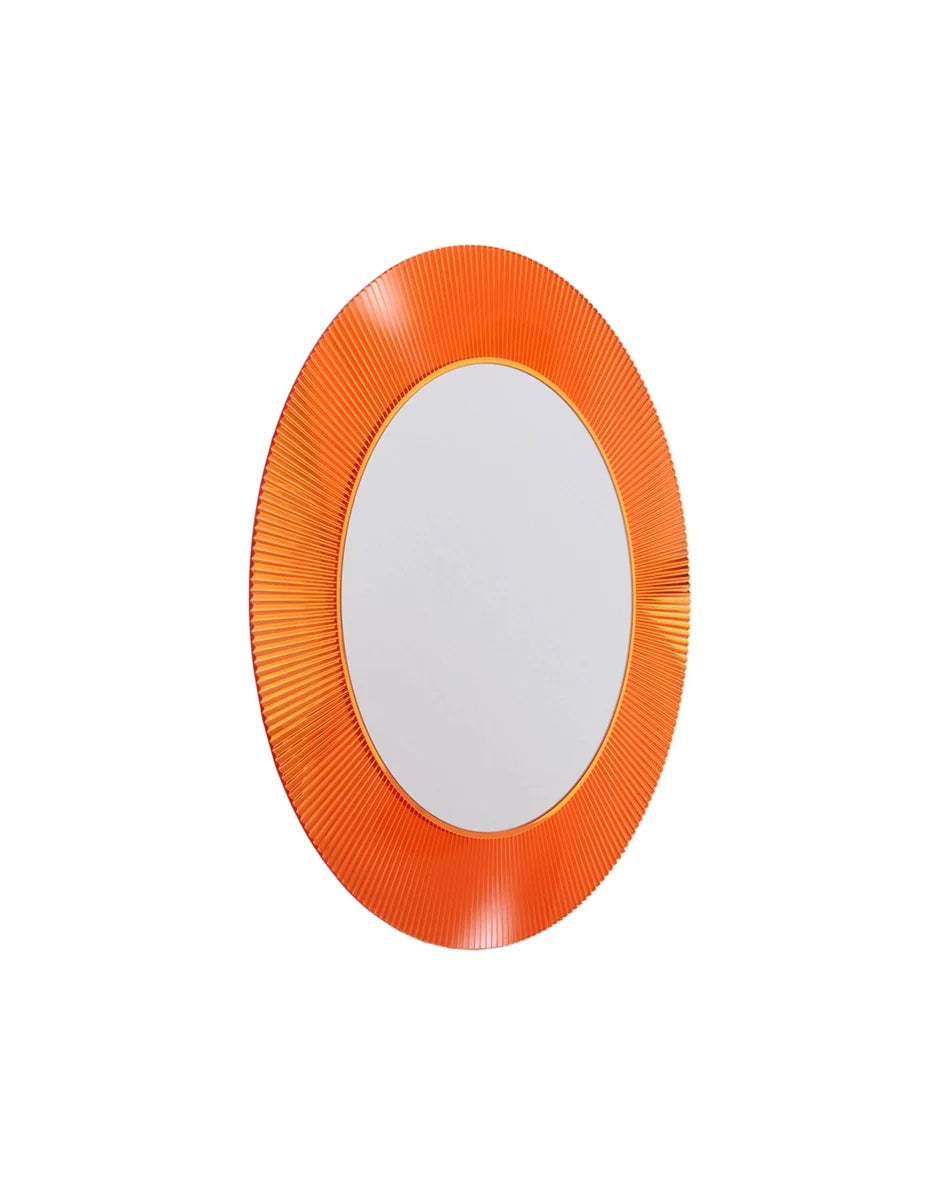 Kartell All Saints Mirror s osvětlením, Tangerin Orange