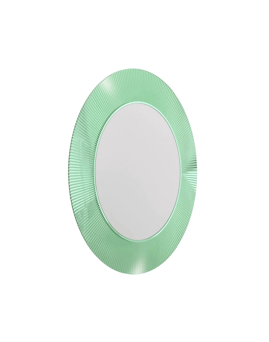 Kartell All Saints Mirror s osvětlením, Accoumarine Green