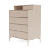 Montana Keep Chest Of Drawers With Legs, Clay/Mushroom