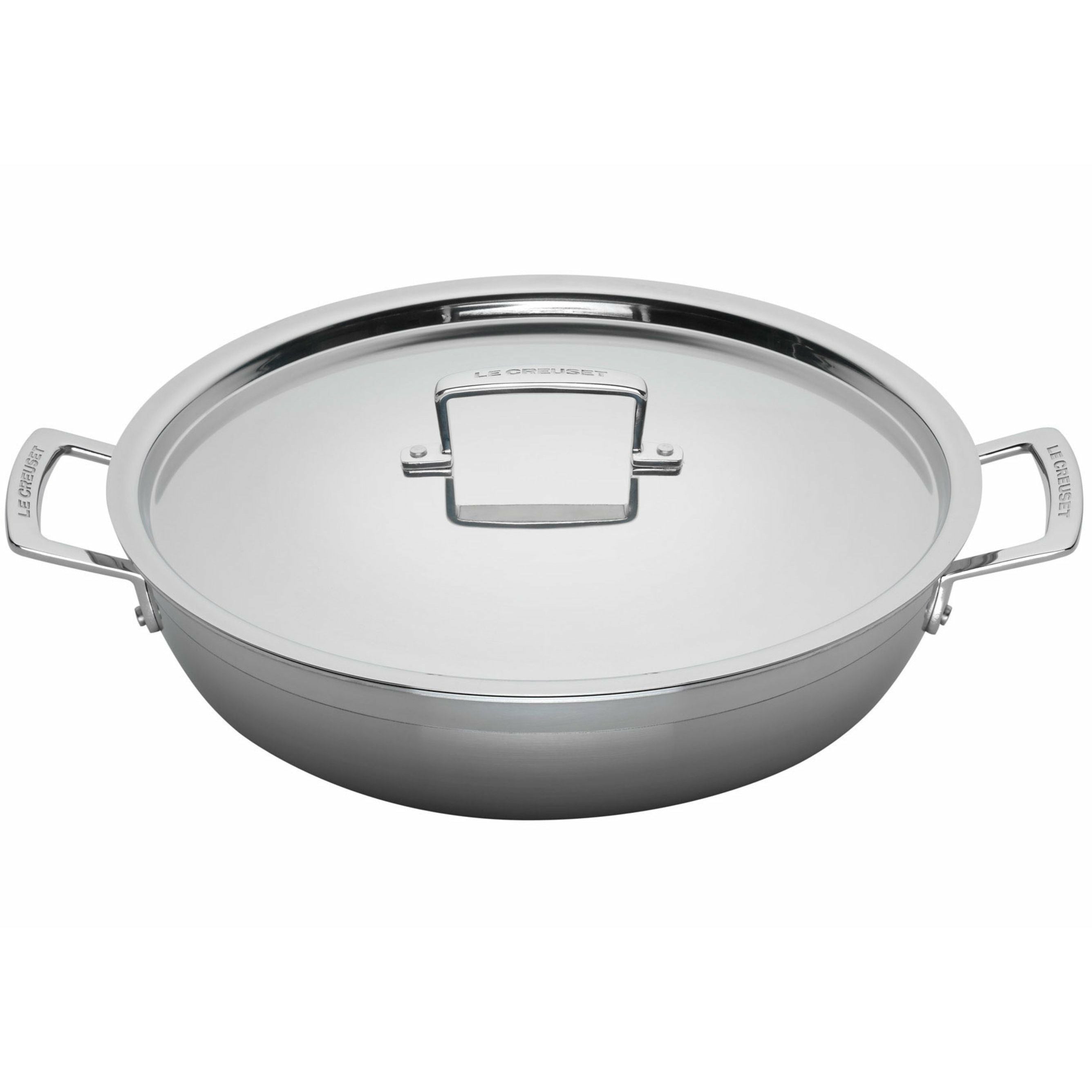 Le Creuset 3 vrstva z nerezové oceli mělký kastrol s víkem 4,8 l, 30 cm