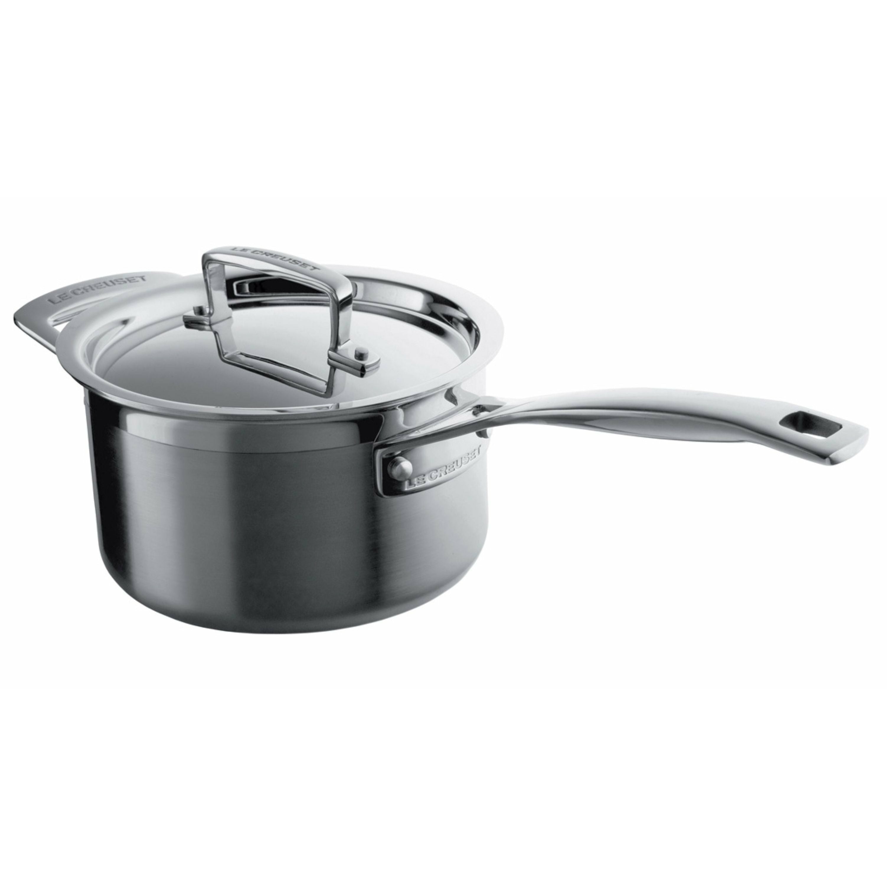 Le Creuset 3 Ply Stainless Steel Saucepan With Lid 2.8 L, 18 Cm