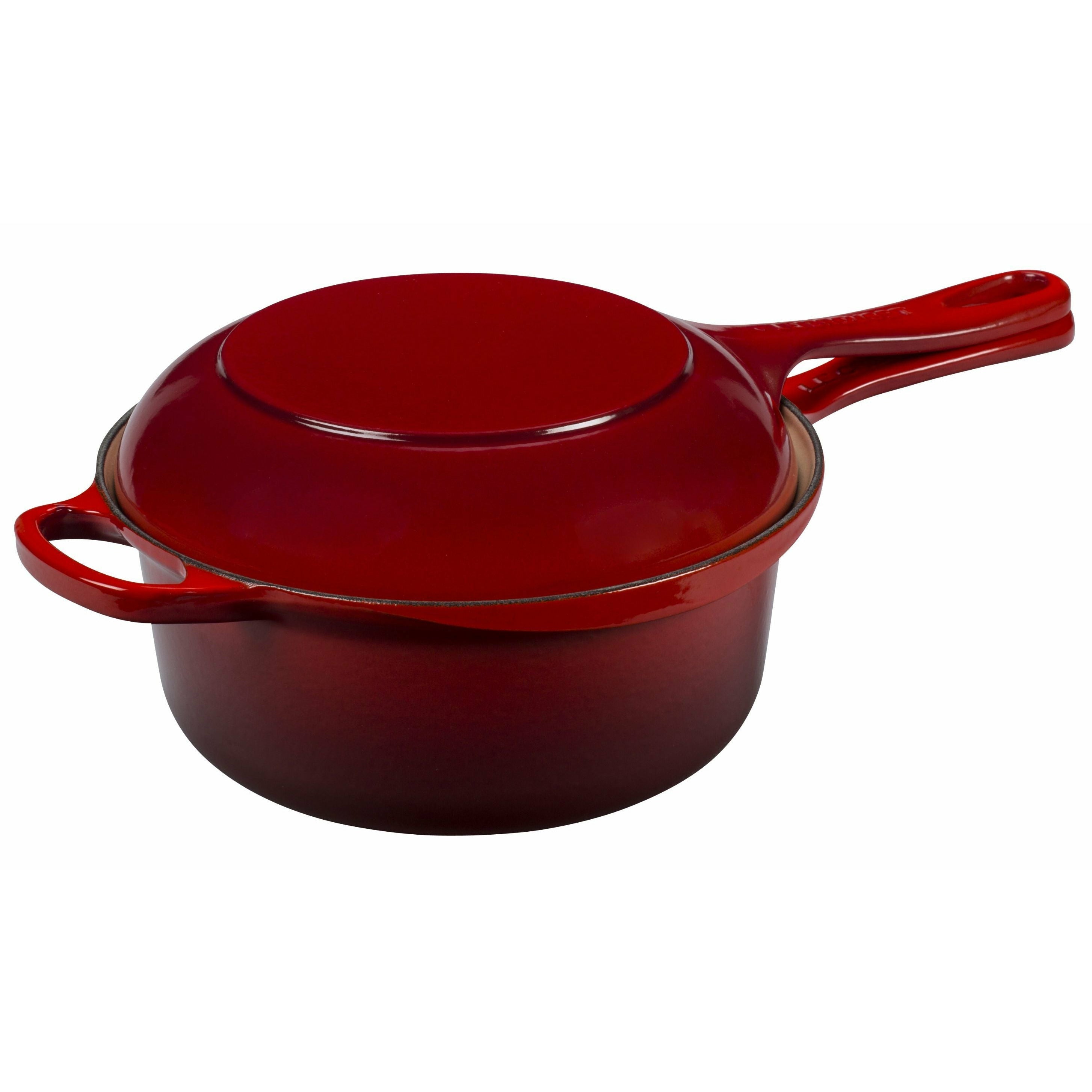 Le Creuset Tradition 2 in 1 Marmitout 22 cm, Cherry Red