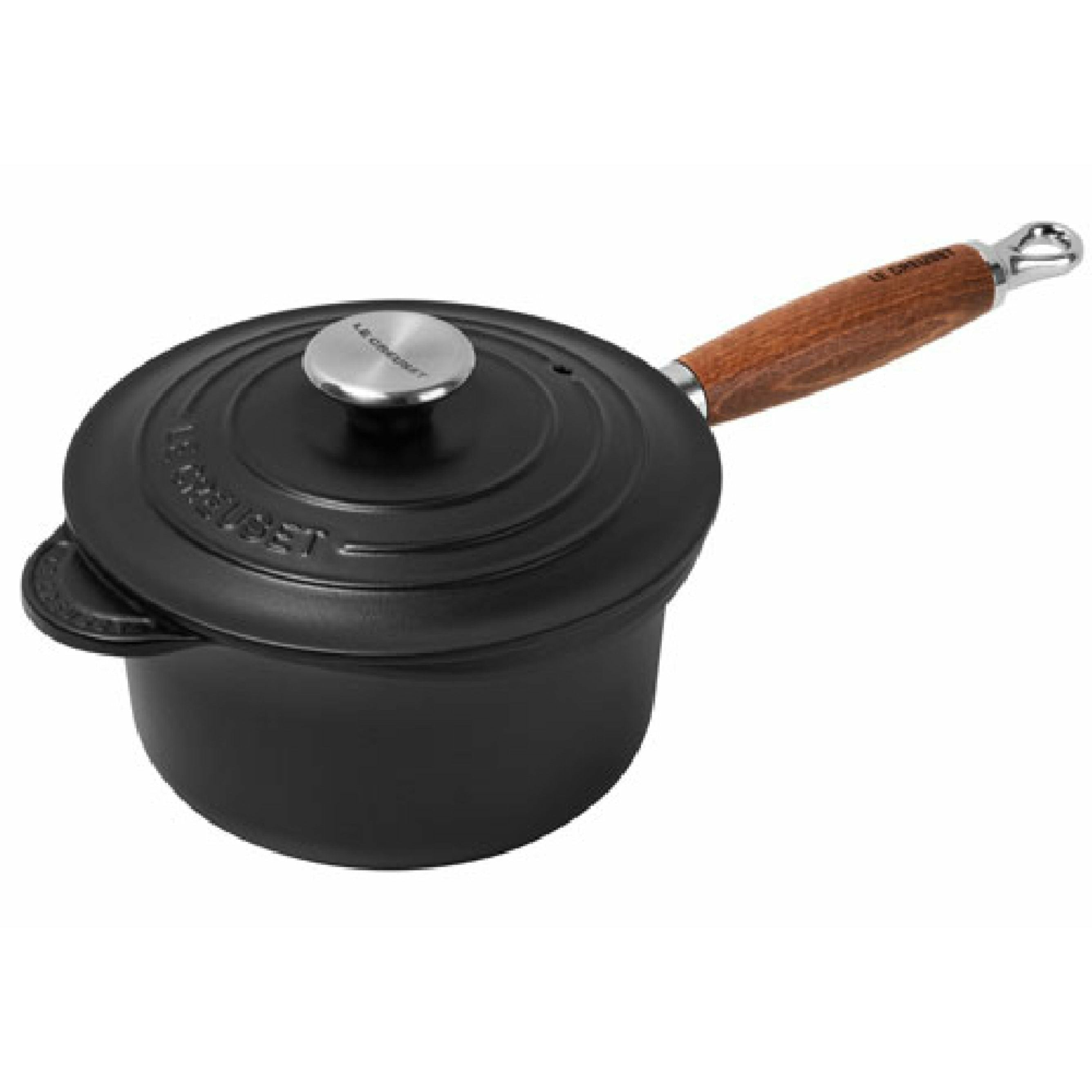 Le Creuset Tradition Professional Pot s dřevěnou rukojetí 18 cm, černá