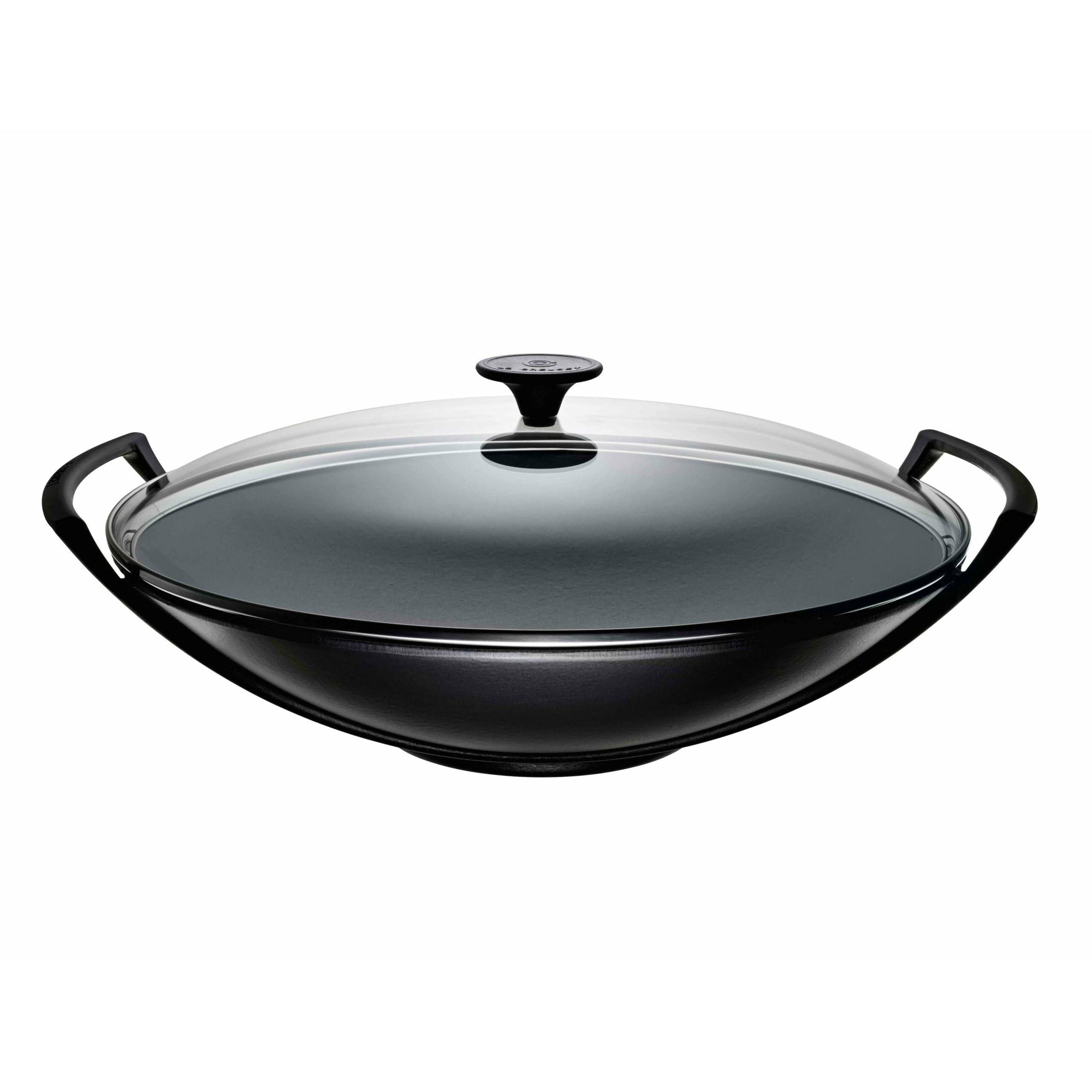 Le Creuset wok se skleněným víkem 36 cm, černá