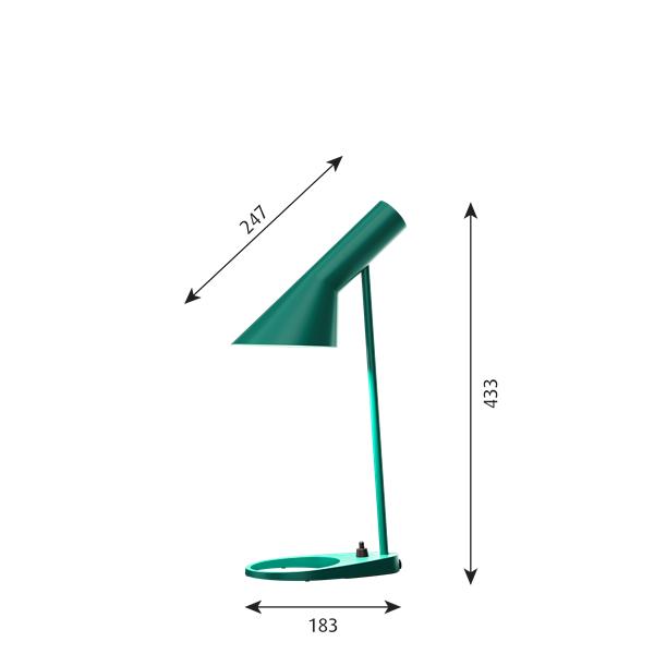 Louis Poulsen Aj Table Lamp Mini V3, Dark Green