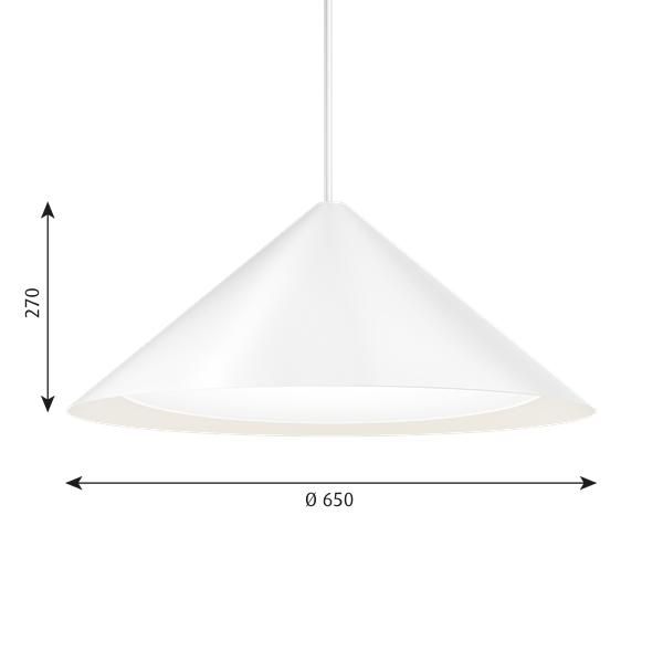 Louis Poulsen Cone Přívěsek LED Ø 650 mm, bílá