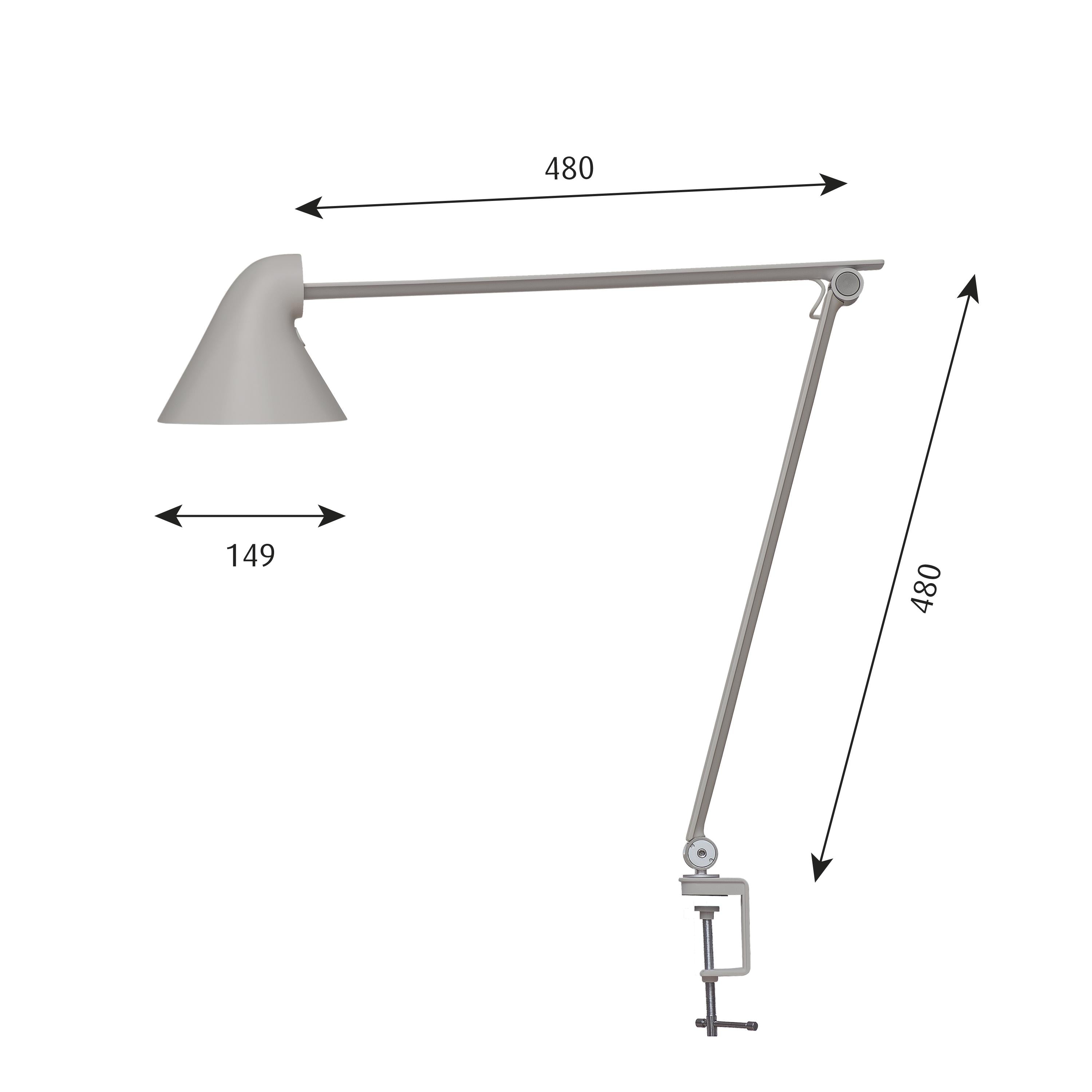 Louis Poulsen NJP stolní lampa stolní cles, šedá