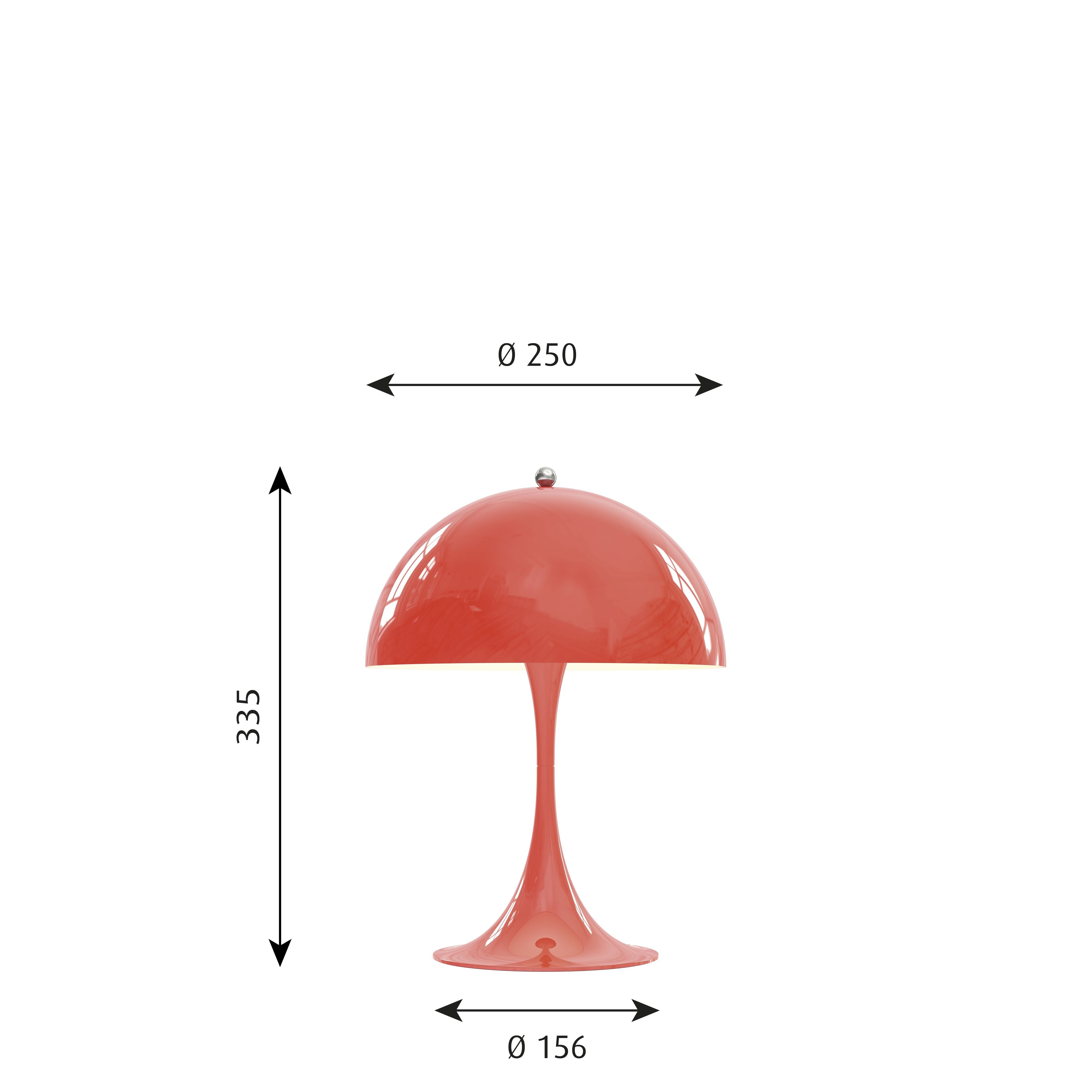 Louis Poulsen Panthela 250 stolní lampa, korál