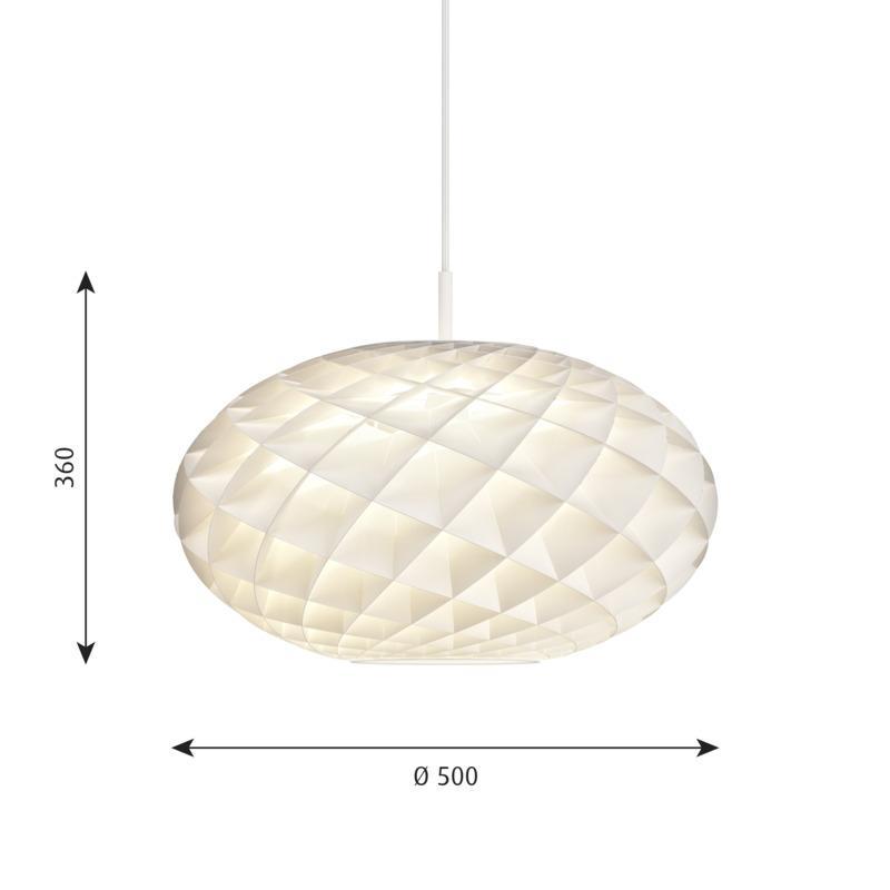 Louis Poulsen Patera oval Ø500 LED 3000 K, bílá