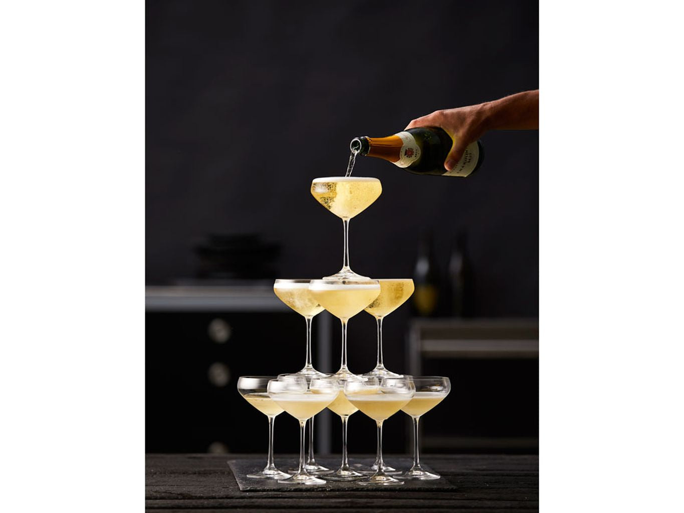 Lyngby Glas Juvel Champagne Bowl 34 Cl, 4 ks.