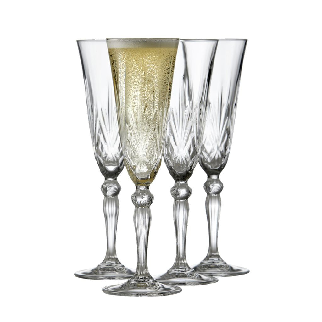 Lyngby Glas Melodia Krystal Champagne Glass 16 Cl, 4 ks.