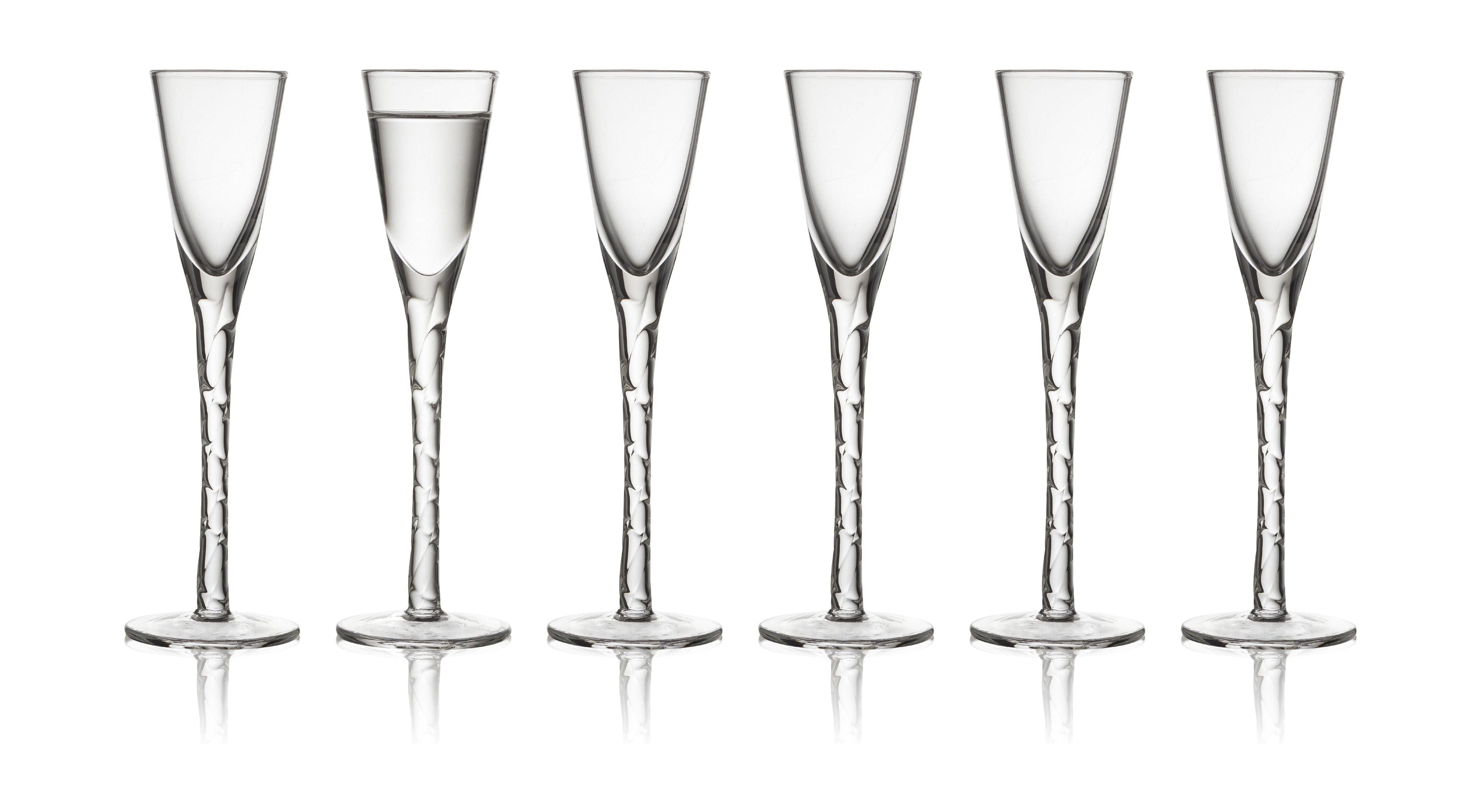 Lyngby Glas Paris Snap Glass Set 6, Clear,