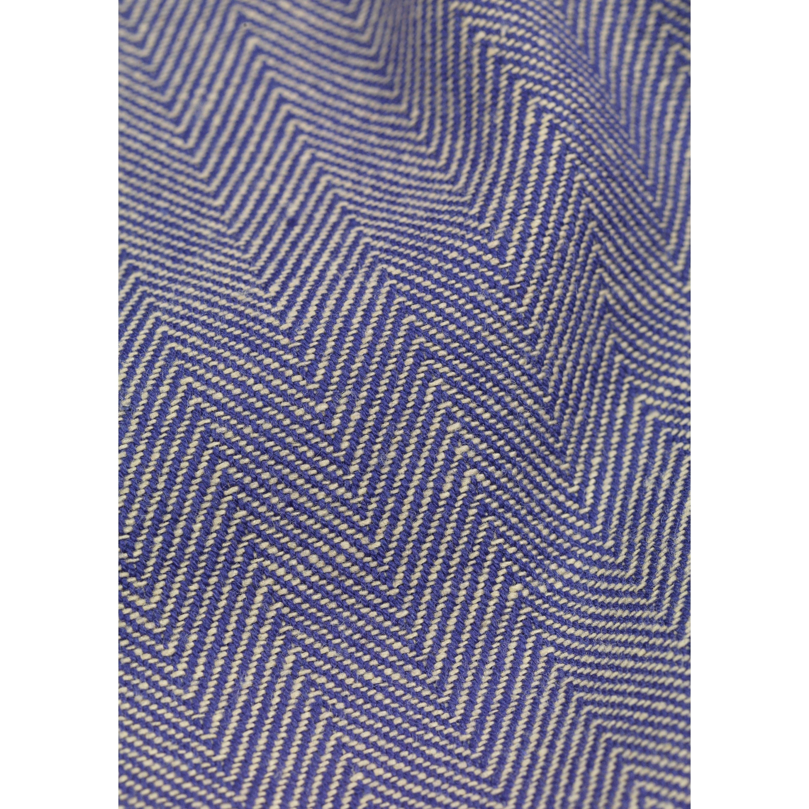 Lyngby Porcelæn Herringbone ubrus 150x370 cm, modrá
