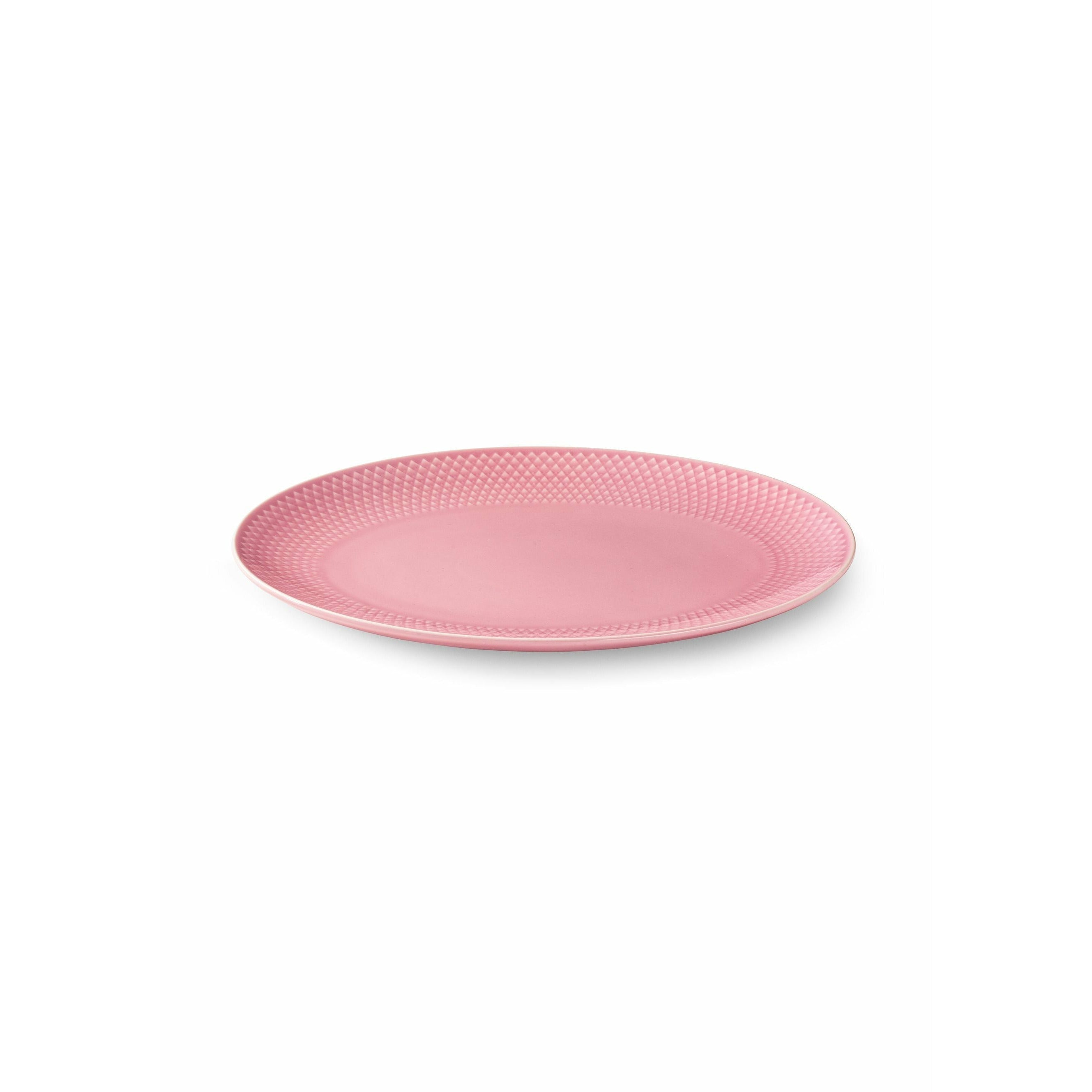 Lyngby porcelæn Rhombe Color Oval Top 28,5x21,5 cm, růžová