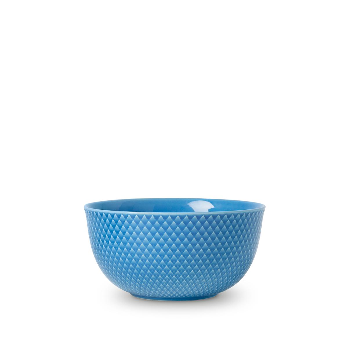 Lyngby Rhombe Serving Bowl Blue, 17,5cm