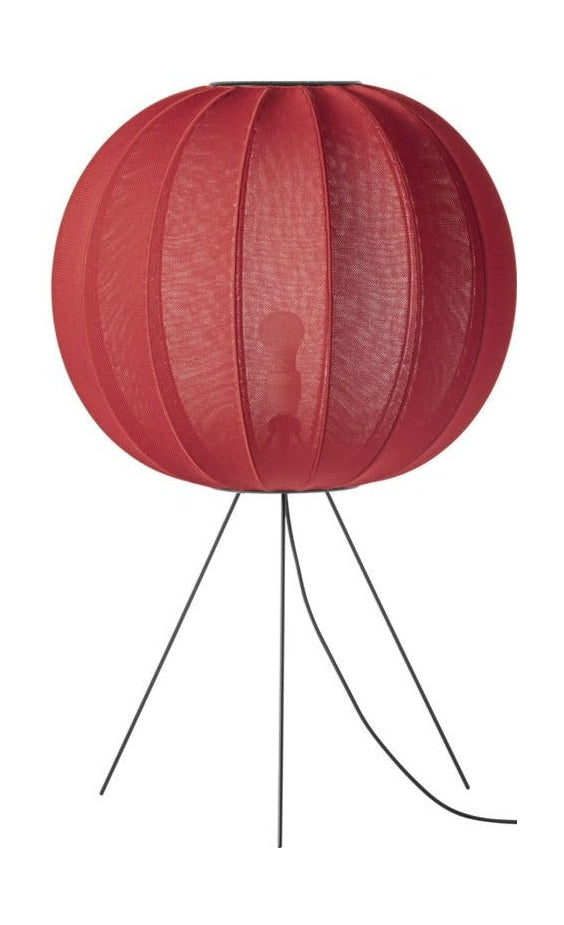Vyrobeno ručně pletené vtip 60 kulaté podlahové lampy médium, javorová červená