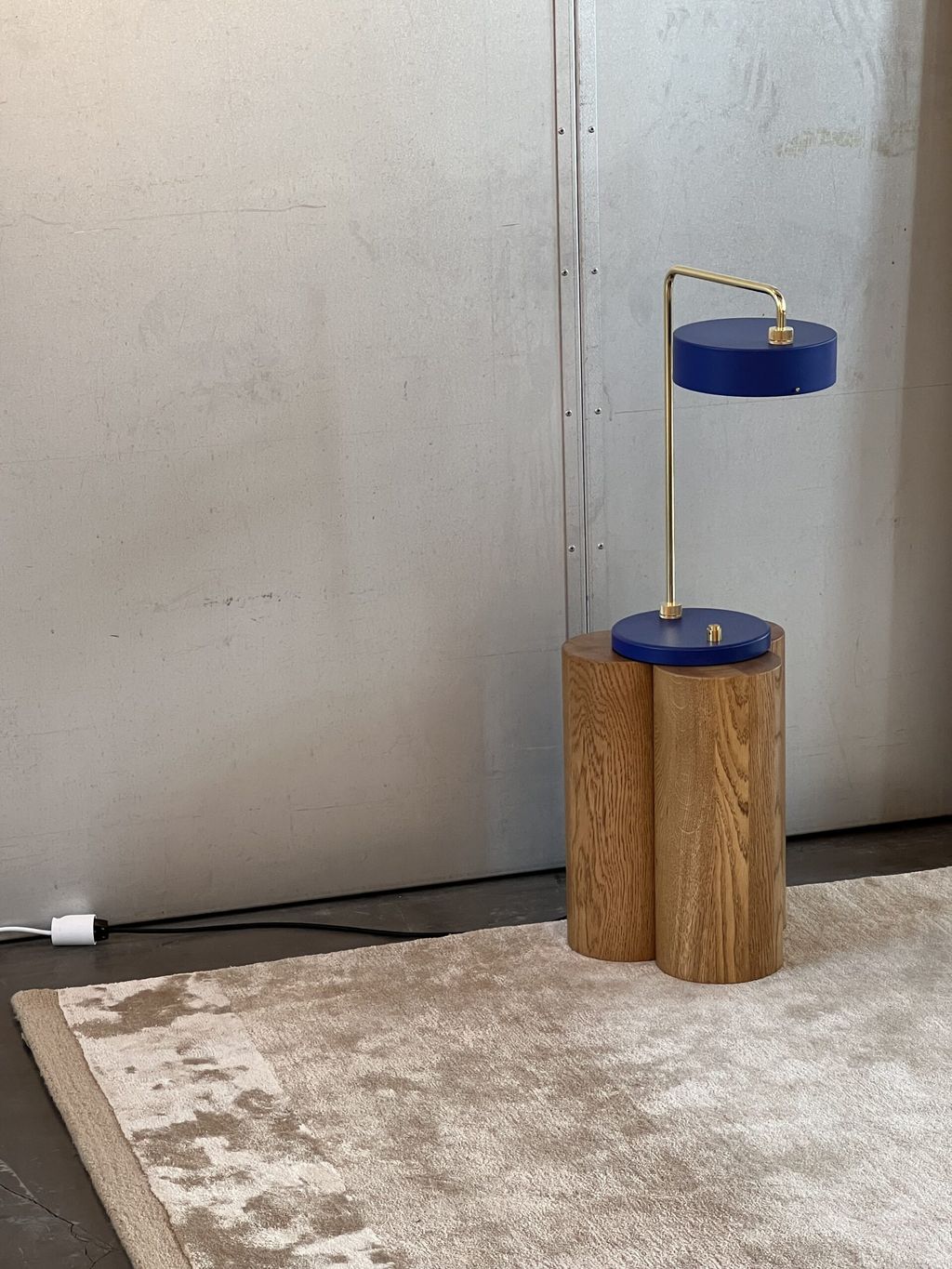 Vyrobeno ručně drobné strojové stolní lampy H: 52, mosazné leštěné