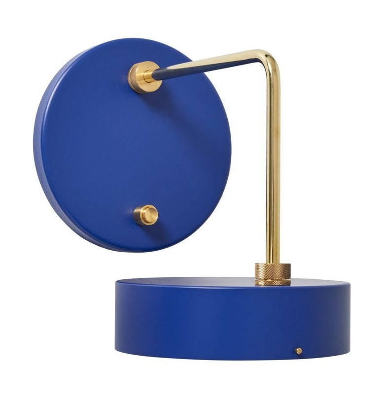 Vyrobeno ručně drobné strojní nástěnné lampu H: 29, královská modrá