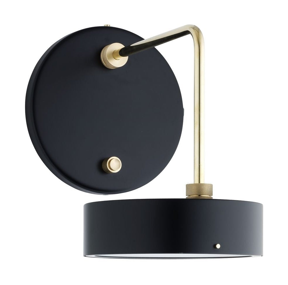 Vyrobeno ručně drobné strojní nástěnné lampu H: 29, černá