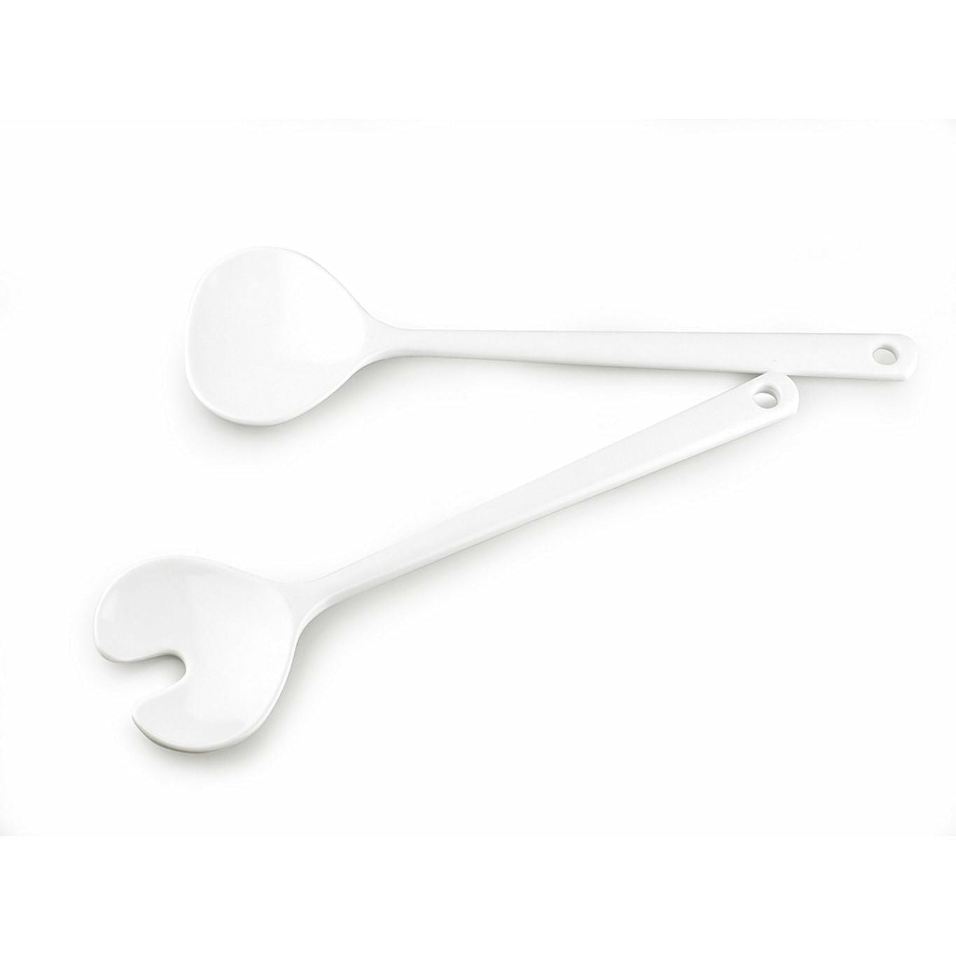 Mepal Bloom Salad Servers 2 Piece, White