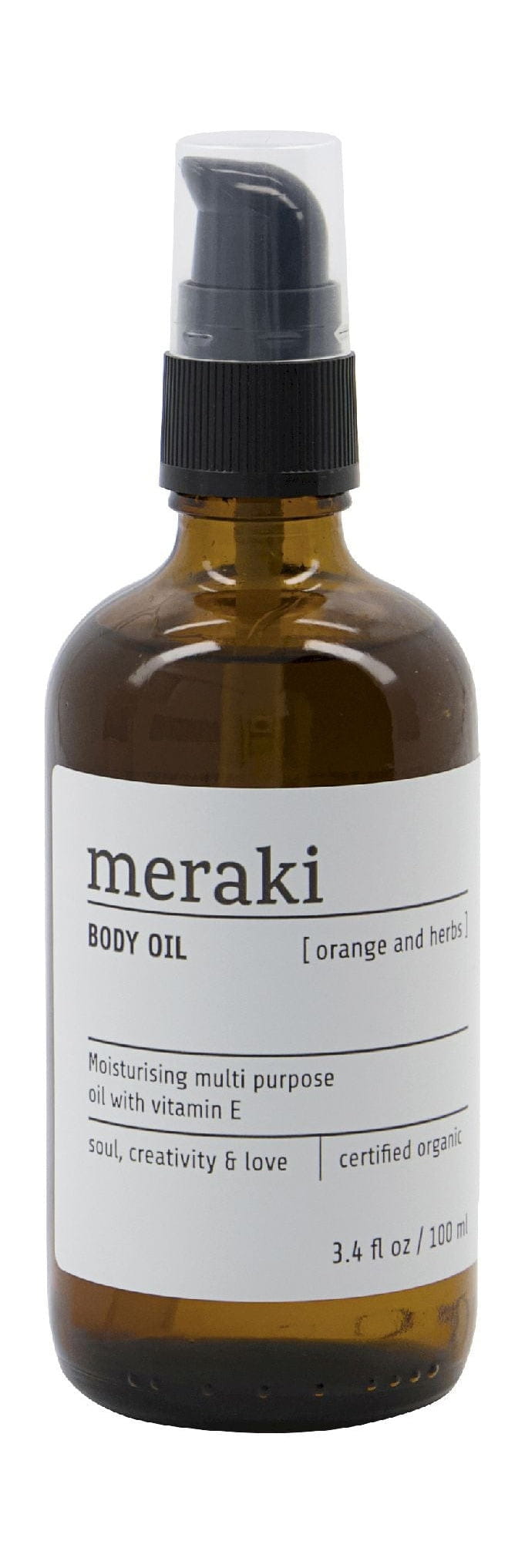 Meraki Body Oil 100 ml, oranžové a bylinky