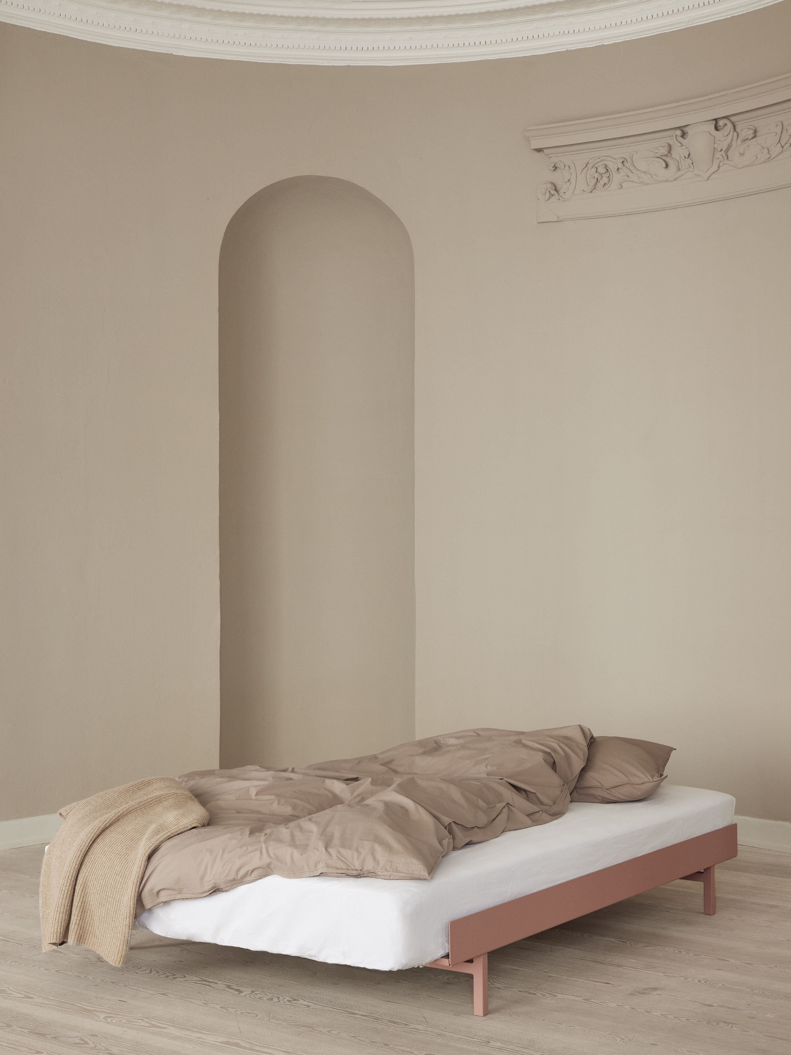 Moebe postel s 1 lůžkovým stolem 90 180 cm, Dusty Rose